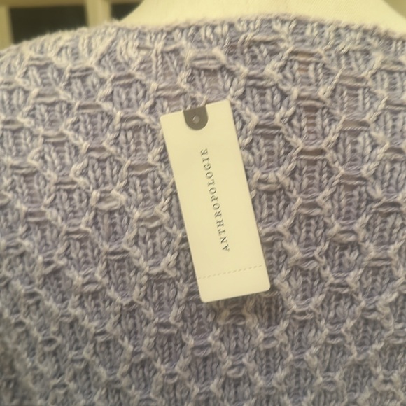 Anthropologie NWT S Textured Knit V-neck Pilcro Cristian Sweater Tie-Dye Lavende - Picture 9 of 14